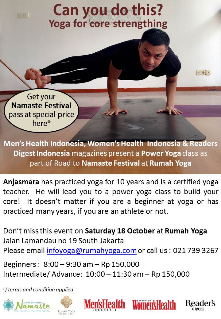 power yoga with Anjasmara RY 18 Oct 2014 before 15oct